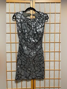 arden b sequin dress 90s Ombre Mini Women's Vintage Black to Blue to Gold Danc Mags Rags stretch sequinned mesh with stretch knit lining (100% polyester) Model Info Arden B | Dresses |